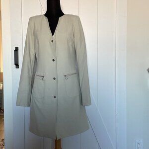 ETCETERA long blazer jacket snap closure office career event wear sz xs